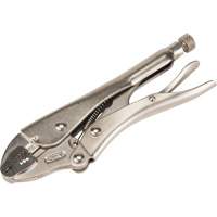 Locking Pliers with Wire Cutter, 7" Length, Curved Jaw UAV665 | Ontario Safety Product