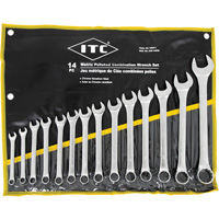 Polished Wrench Set, Combination, 14 Pieces, Metric UAV824 | Ontario Safety Product