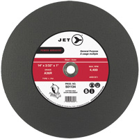 A36R Power Abrasive Cut-Off Wheel, 14" x 3/32", 1" Arbor, Type 1, 4400 RPM UAV961 | Ontario Safety Product