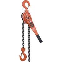 KLP Series Lever Chain Hoists, 10' Lift, 6000 lbs. (3 tons) Capacity, Steel Chain UAW098 | Ontario Safety Product