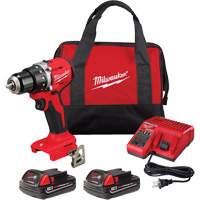 M18™ Compact Brushless Drill/ Driver Kit, Lithium-Ion, 18 V, 1/2" Chuck, 550 in-lbs Torque UAW906 | Ontario Safety Product