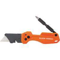 Folding Utility Knife With Driver, 1" Blade, Steel Blade, Plastic Handle UAX406 | Ontario Safety Product