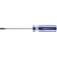 Blue Transparent Striped Slotted Screwdriver, 1/8" Tip, Round, Plastic Handle Ontario Safety Products
