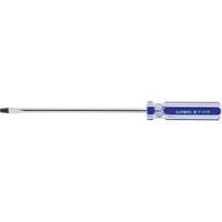 Blue Transparent Striped Slotted Screwdriver, 3/16" Tip, Round, Plastic Handle Ontario Safety Products