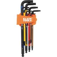 Colour-Coded Extra-Long L Style Hex Key Caddy Set, 9 Pcs., Imperial Ontario Safety Products