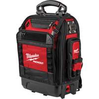 PackOut Structured Backpack, 9-1/2" L x 18" W, Black/Red, Polyester Ontario Safety Products