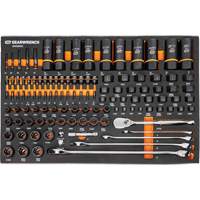 Mechanics Tool Set in Modular Foam Trays with Storage Unit, 247 Pieces Ontario Safety Products