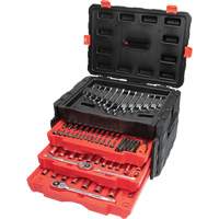 Jeu d'outils manuels pour m&eacute;canicien 1/4", 3/8" & 1/2" avec mallette de transport &agrave; 3 tiroirs Ontario Safety Products