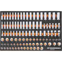MEGAMOD Metric Mechanics Tool Set in Modular Foam Trays with Rolling Cabinet, 358 Pieces Ontario Safety Products