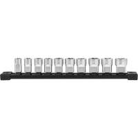 Douilles m&eacute;triques avec c&ocirc;t&eacute;s Four Flat, 10 Mcx, Prise de 3/8" Ontario Safety Products