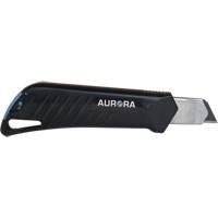 Couteau professionnel de 18 mm avec verrouillage &agrave; cliquet, Acier inoxydable, Robuste, Prise en Plastique Ontario Safety Products
