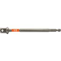 Impactech&reg; Impact Socket Adapter, 1/4" Drive Size, 1/2" Male Size, 6" L Ontario Safety Products