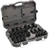Jeu de douilles m&eacute;triques &agrave; 6 pans, 28 Mcx, Chocs, Prise de 3/4", Profond Ontario Safety Products