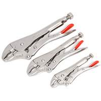 Curved Jaw Locking Pliers with Wire Cutter Set, 3 Pieces Ontario Safety Products