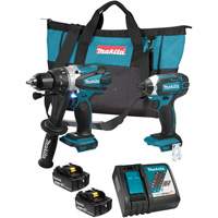 LXT Cordless Impact Driver & Hammer Drill/Driver Combo Kit, Lithium-Ion, 18 V Ontario Safety Products