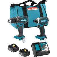 LXT Cordless Impact Driver & Hammer Drill/Driver Combo Kit, Lithium-Ion, 18 V Ontario Safety Products