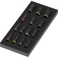 Insert en mousse pour jeu de douilles profondes Impaktor 1 Zyklop B, 15 Mcx, Chocs, Prise de 3/8", Profond Ontario Safety Products