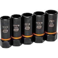 Jeu de douilles d'extraction Bolt Biter, 5 Mcx, Chocs, Prise de 1/2", Profond Ontario Safety Products