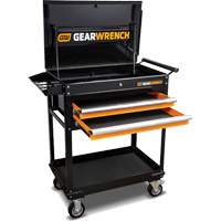 Chariot utilitaire, 2 tiroirs, 32-1/2" la x 42" h, Noir/Orange Ontario Safety Products