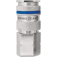 Raccord industriel rapide QUIKSILVER, Laiton nickel&eacute;, 1/4", NPT femelle, 435 PSI Ontario Safety Products