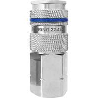Raccord industriel rapide QUIKSILVER, Laiton nickel&eacute;, 1/2", NPT femelle, 500 psi Ontario Safety Products