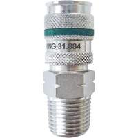 Raccord rapide QUIKSILVER Ultraflo 7,8 mm, Acier zingu&eacute;, 1/2", NPT m&acirc;le, 362 PSI Ontario Safety Products