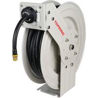 D&eacute;vidoir de tuyau &agrave; rappel automatique &agrave; bras simple de type L MAXREEL avec tuyau en caoutchouc, Air, 3/8" x 50', Tuyau simple, 250 PSI Ontario Safety Products