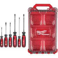 Cushion Grip Screwdrivers Set with PACKOUT Low-Profile Compact Organizer, 6 Pcs. Ontario Safety Products