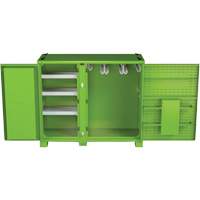 Armoire ventil&eacute;e pour le rangement d'&eacute;PI sur place, Acier, Vert lime haute visibilit&eacute; Ontario Safety Products