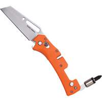 Electrician's Pocket Knife with Driver, 2-99/100" Blade, Stainless Steel Blade, Plastic Handle Ontario Safety Products