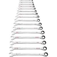 Jeu de cl&eacute;s SAE 120XP Universal Spline XL, Combinaison &agrave; cliquet, 16 morceaux, Imp&eacute;rial Ontario Safety Products