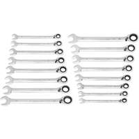 Jeu de cl&eacute;s r&eacute;versibles &agrave; 12 pans et 90 dents, Cl&eacute; polygonale, 16 morceaux, M&eacute;trique Ontario Safety Products