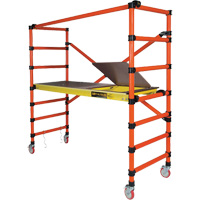 Mobile Work Scaffolding - Speedy Mobile Scaffolding, Fibreglass Frame, 79-1/2" D x 78" H VC197 | Ontario Safety Product