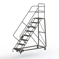 Heavy Duty Safety Slope Ladder, 8 Steps, Serrated, 50° Incline, 80" High Ontario Safety Products