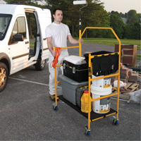 nsemble d'&eacute;chafaudage &agrave; montant de s&eacute;curit&eacute; & tablette pour outils de 4' Jobsite Series, Cadre Acier, 49-1/2" p x 57-3/4" h Ontario Safety Products