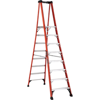 Industrial Extra Heavy-Duty Pro Platform Stepladders (FXP1800 Series), 8', 375 lbs. Cap. VD418 | Ontario Safety Product