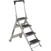 Tilt & Roll Step Stool Ladder, 4 Steps, 44.25" x 22.13" x 59" High VD440 | Ontario Safety Product