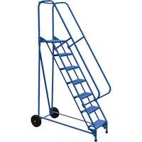 Roll-A-Fold Ladder, 7 Steps, Perforated, 70" High VD455 | Ontario Safety Product