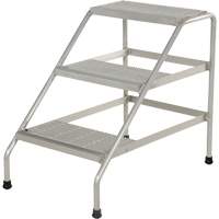 Aluminum Step Stand, 3 Step(s), 22-13/16" W x 34-9/16" L x 30" H, 500 lbs. Capacity VD459 | Ontario Safety Product