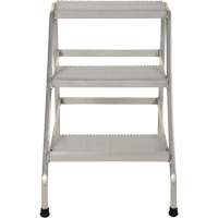 Escabeau en aluminium, 3 marche(s), 22-13/16" la x 34-9/16" lo x 30" h, Capacit&eacute; 500 lb Ontario Safety Products
