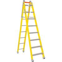 Step to Straight Ladder, 13.8', Fibreglass, 375 lbs., CSA Grade 1AA Ontario Safety Products