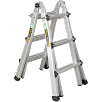 Telescoping Multi-Position Ladder, 2.916' - 9.75', Aluminum, 300 lbs., CSA Grade 1A VD689 | Ontario Safety Product