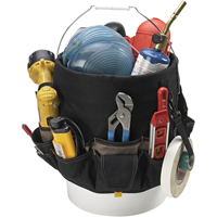Sacs Bucket Buddy &agrave; 48 pochettes, 6" lo x 11" la x 12" h, Polyester, Noir Ontario Safety Products