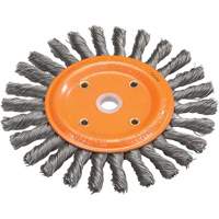 Knot-Twisted Wire Bench Wheel, 8" Dia., 0.0118" Fill, 5/8" Arbor, Steel VV861 | Ontario Safety Product