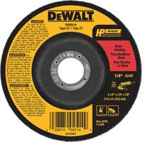 High Performance Metal Grinding Wheel, 4-1/2" x 1/4", 7/8" arbor, Aluminum Oxide, Type 27 WO048 | Ontario Safety Product