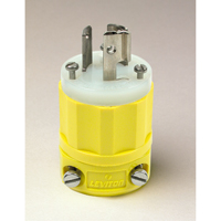 2-Pole 3-Wire Grounding Locking Plug, Nylon, 15 Amps, 250 V, L6-15P XA954 | Ontario Safety Product