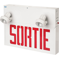 Stella Combination Signs - Sortie, LED, Hardwired, 17-1/2" L x 12-1/2" W, French Ontario Safety Products