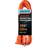 Extension Cord, Indoor/Outdoor, SJTW, 16/3 AWG, 13 A, 10' Ontario Safety Products