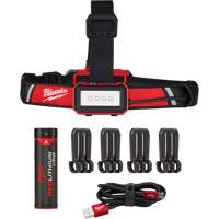 Lampe frontale USB &agrave; profil bas, DEL, 600 lumens, 2 hres de fonctionnement, piles Rechargeable Ontario Safety Products