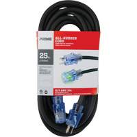 Cordon rallonge All-Rubber, Ext&eacute;rieur, SJOOW, AWG 12/3, 15 A, 25' Ontario Safety Products